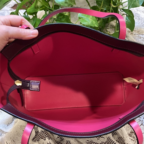 Kate Spade Lawton Way Maroon / Pink Tote (ABBA) - Picture 8 of 12